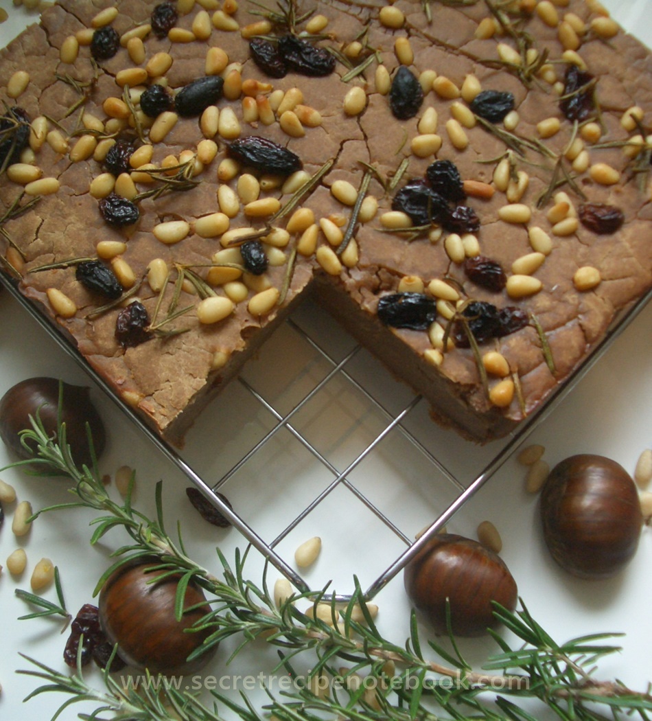 Italian Castagnaccio Cake